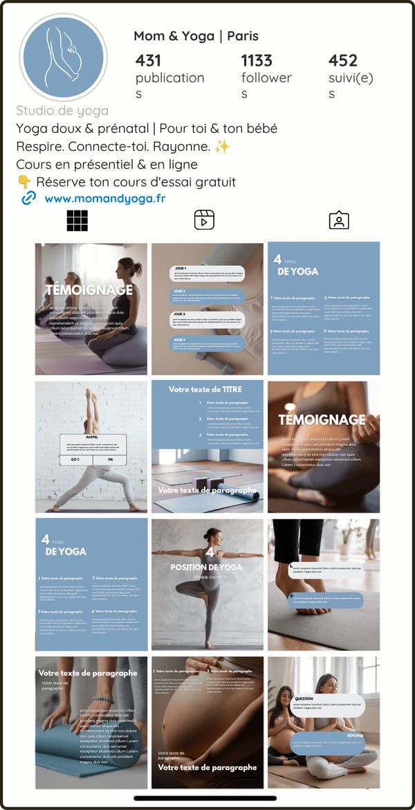 Feed Instagram Mom & Yoga